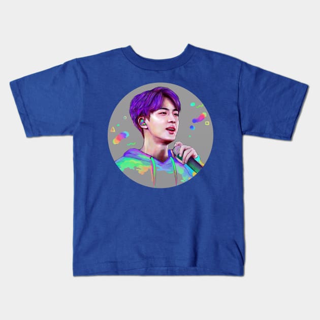 KIM SEOKJIN BTS Kids T-Shirt by boasiaedane